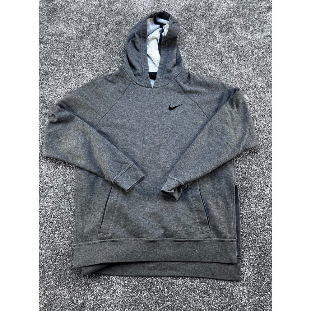 Nike Women's Dri Fit Long Versa Vented Hem Gray Hoodie 862756-071 Size Small